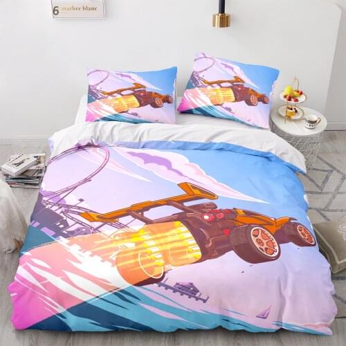 Game Rocket League Bedding Set Bedspread Single Twin Full Queen King Size Rocket League Bed Set Childrens Bedroom Duvetcover 7