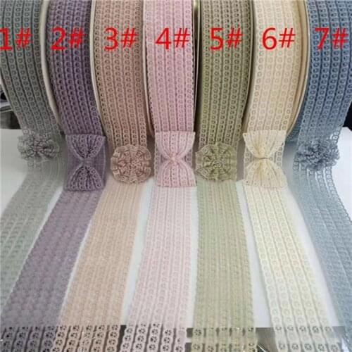 5 yards Lace Hollow Embroidery Ribbon for Diy Hair Accessories Bow Gift Packaging Clothing Sewing Material Decoration