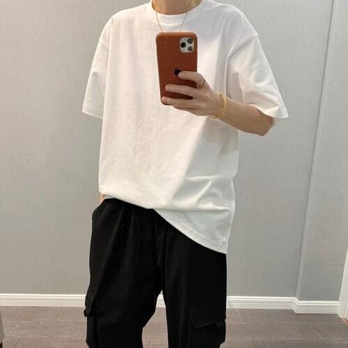 Summer Mens Short Sleeve Solid Cotton T-shirt Loose Casual O-neck S-2XL F24