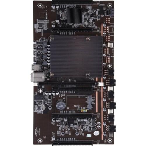 28EA BTC X79-H61 Miner Motherboard for CPU Set 5 Card Slot for DDR3 Memory Integrated VGA Interface 60mm Distance Low Power