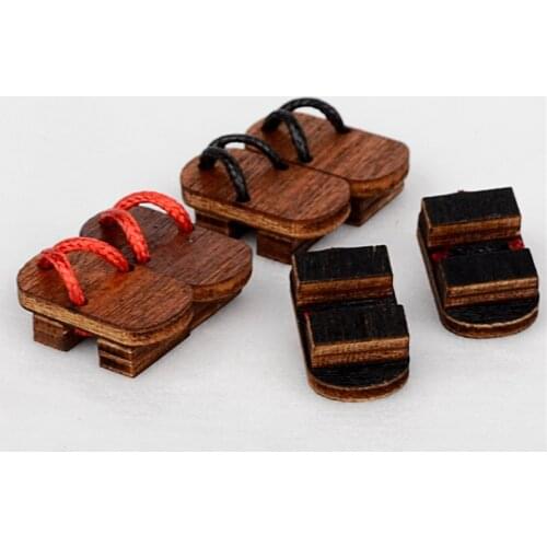 Ob11 shoes kimono matching mini clogs for 1/12 bjd,obitsu 11 wooden shoes Doll Accessories