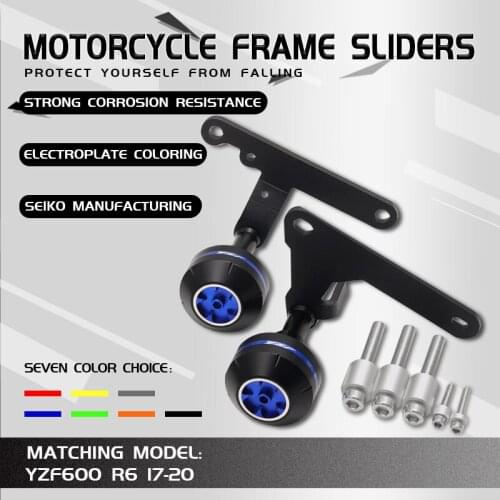 Motorcycle CNC Aluminum Falling Protection Frame Sliders Crash Protector For YZF-R6 YZF YZF600 R6 2017 2018 17 18