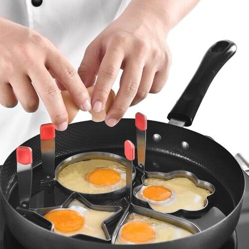 Food Grade Stainless Steel Scissor Egg Maker Egg Frying Pan Love Heart-Shaped Omelette Maker Fried Egg Mold kitchen gadgets