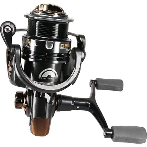 Lure Squid Fishing Reel Spinning Reels Double Handle 5+1BB Shallow Metal Spool HS2000 3000 5000 Saltwater Fishing Reel