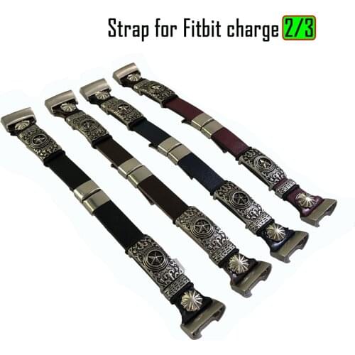 PU Leather Strap Bracelet for Fitbit Charge 2/3 Band Replacement Watch Band for Fitbit Charge 2/3 Smart Watchband Accessories