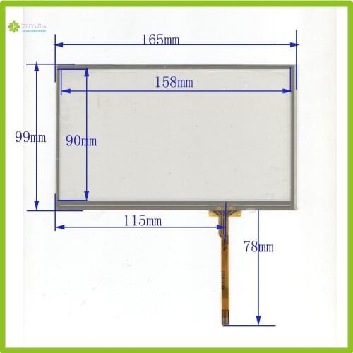 ZhiYuSun 070193 7 lins Touch Screen 165mm*98mm glass Industrial use 165*98 resistive touchsensor Contact point