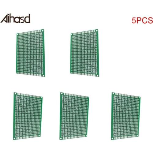 5PCS 5*7CM Universal Board Breadboard Dual Side Tin Experimental Board Green Oil Fiberglass Board