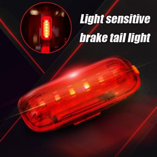 Bike Taillight Smart Auto Brake/Light Sensing Light IPX6 Waterproof Bike Rear Light USB Rechargeable Cycling LED Bicycle Lantern