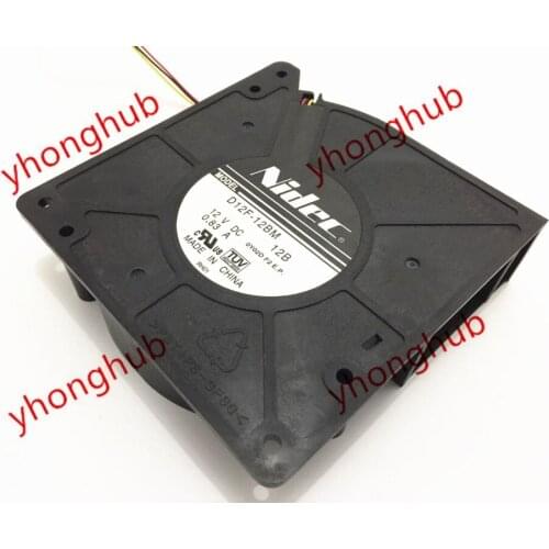 Nidec D12F-12BM 12B Server Cooling Fan DC 12V 0.83A 3-wire 120x120x32mm