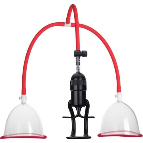 High-end Finger Grip Vacuum Pump Breast Cups With Silicone Sleeve Vagina Cup Breast Enlargement Sucking Adult Sex Toys For Women