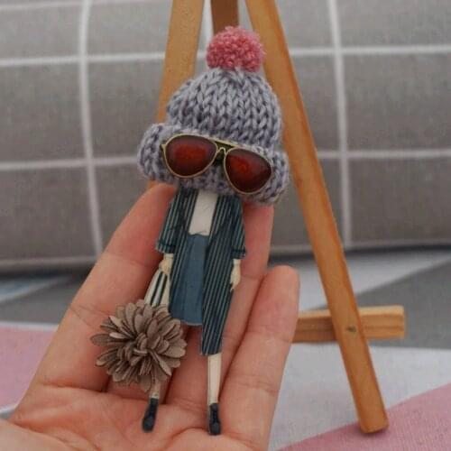 Women Cute wool Hat badge Brooch Model brooches for woman Fashion Jewelry Brooch Pins Sweater badges Dropshipping