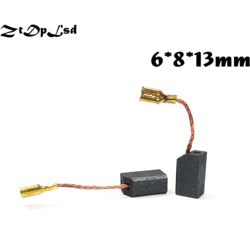 ZtDpLsd 2 Pcs/Pairs 6x8x13mm Mini Drill Electric Grinder Replacement Carbon Brushes Spare Parts for Electric Rotary Tool