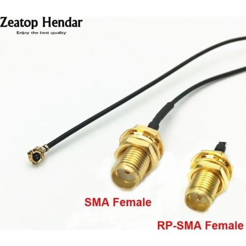 1Pcs IPX IPEX U.FL to SMA / RP-SMA Female Jack RF Jumper Cable 1.13mm for PCI WIFI Card wireless Router 10cm 15cm 20cm 30cm