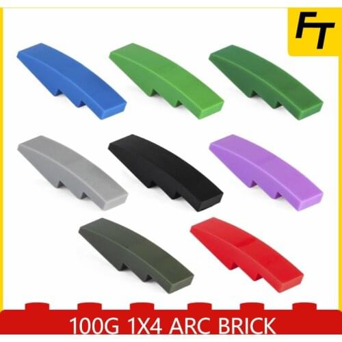100g Small Particle 11153 1x4 Arc Brick Slope Brick DIY Building Blocks Compatible with Creative Gift MOC Blocks Castle Toys