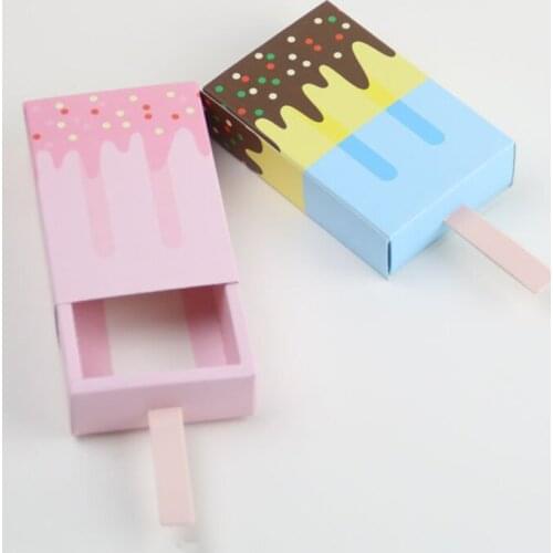 20pcs/50pcs/100pcs 3D False Eyelashes Packaging DIY Ice Cream Empty Lash Case Paper Eyelash Box Lash Extension Box