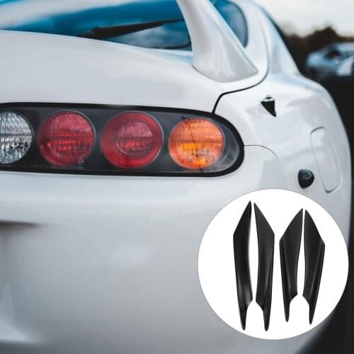 4pcs Auto Lip Splitter Fin Styled Car Bumper Cover Bumper Canard Valence Chin
