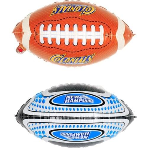 5pcs Rugby Shaped Aluminum Film Balloon 4D Three-dimensional Balloon Beach Outdoor Birthday Party Decoration Balloon Wholesale