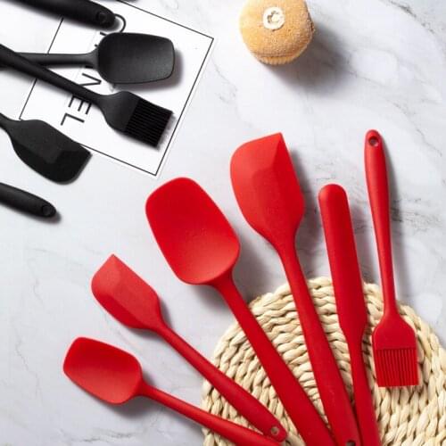 6 Piece Silicone Spatula Set Non-Stick Heat-Resistant Spatulas Turner for Cooking Baking Mixing Baking Tools Kitchen Scraper
