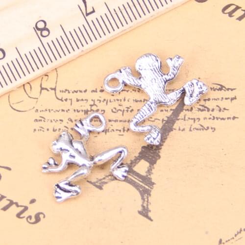 16pcs Charms frog 17x17mm Antique Pendants,Vintage Tibetan Silver Jewelry,DIY for bracelet necklace