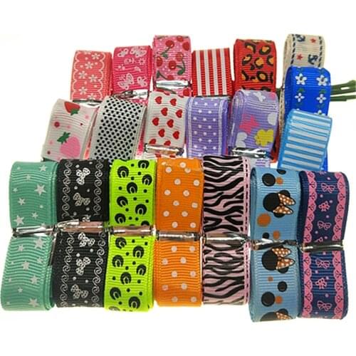 15mm Grosgrain Satin Ribbons Printed For Wedding Christmas Party Decorations DIY Bow Craft Ribbon Wrapping Supplies