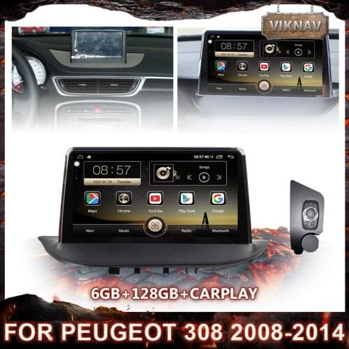 Android10.0 car multimedia Player for Peugeot 308 2008-2014 car radio audio stereo carplay bluetooth gps navigation head unit