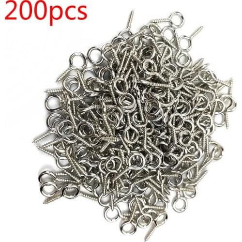 200pcs 4x8mm sheep eye screws, bolt ring hooks, claw nails, are used for beads, pendants, DIY accessories