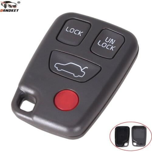 DANDKEY For Volvo 4 Buttons 3+1 Buttons Remote Case For Volvo 4 Buttons 3+1 Buttons Remote Case Vol-vo Key Blank Fob Replacement