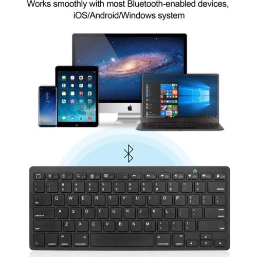 CHOETECH Mini Bluetooth 3.0 Keyboard Ultra-Thin for iPhone Windows XP Vista 7 8 Tablet Smartphones with Android 3.0 and Superior