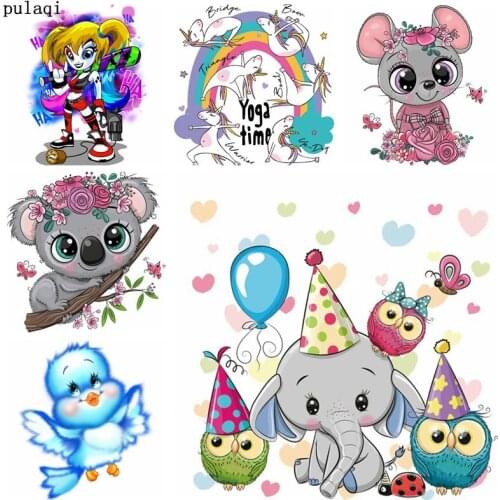 DIY Pulaqi Wolf Iron on Heat Transfers Thermal Ironing Stickers Cool Style Animal Patch for Clothing Applique on T-shirts Decor