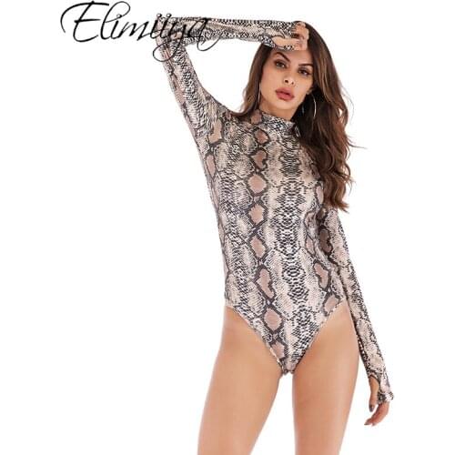 Elimiiya Leopard Tank Bodysuit Summer 2021 New Fashion O-Neck Body Women Fitness Clothing Basic Bodycon Bodysuits