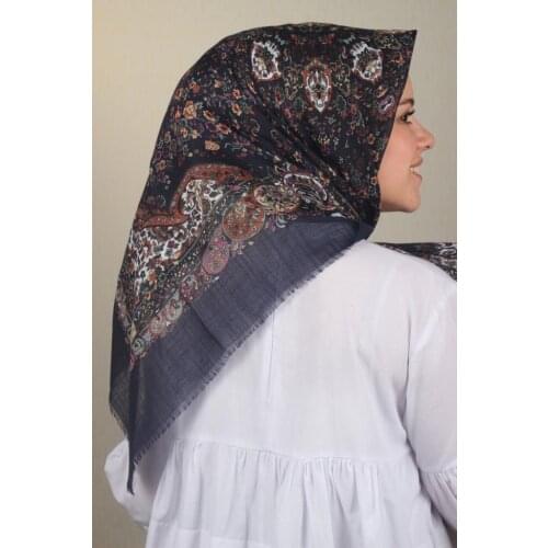 ERİPEK PATTERNED LINEN FLAMLI SCARF-DESEN-19-RENK-19