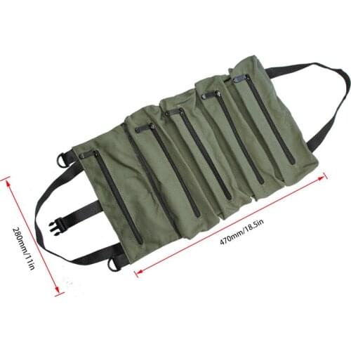 Hot Sale Roll Tool Roll Multi-Purpose Tool Roll Up Bag Wrench Roll Pouch Hanging Tool Zipper Carrier Tote