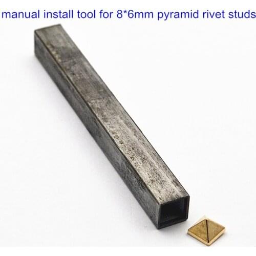 Metal Tool to Snap 8*6mm Pyramid Rivet Studs Spots and Base Together,DIY Rivet Stud Manual Install Tool - Free Shipping