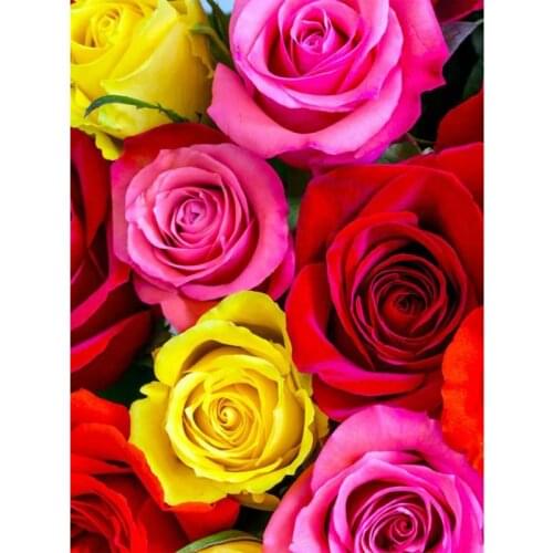 SenyuArt 5d Diamond Painting Full Square Round Drills Rose Flower Rhinestone Embroidery Cross Stitch Kits Mosaic Home Decor Gift