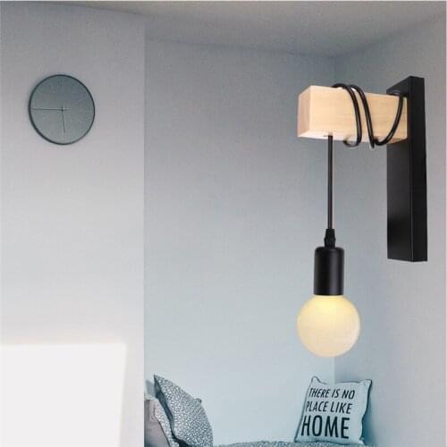 Retro Wall Lamp E27 Led Bulb Iron Vintage Cage Hanging Droplight Wall Light Home Lamp Bedroom Loft Decor Lamp