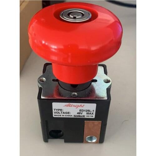 Original Albright ED125 ED125L-1 48V 125A Emergency Disconnect Stop Switch For Electric Forklift Stacker Pallet Truck Golf Cart