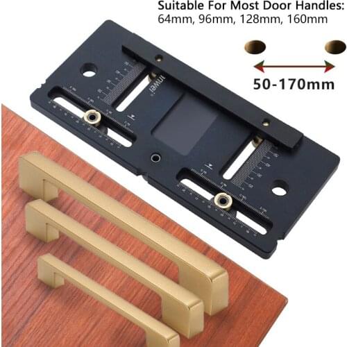 Woodworking Drill Punch Locator Furniture Door Handle Pitch Punch Locator Pocket Jig Set Drilling Positioner Tool Drill Guide