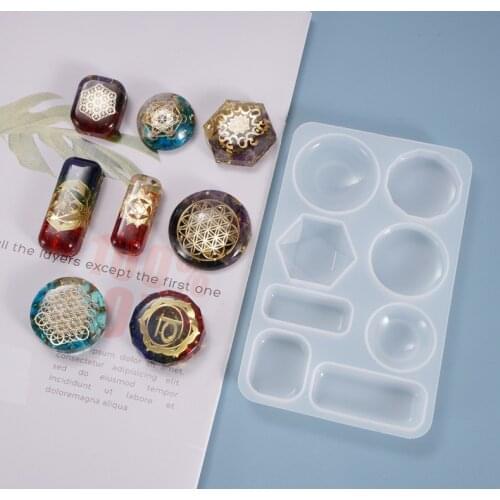 1 PCS Translucent Geometric Silicone Mold DIY Jewelry Making Tool Moulds UV Epoxy Resin Decorative Craft Wholesale