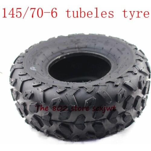 Size 145/70-6 ATV Vacuum Tyres Tubeless Tires for Four Wheel Vehcile 50cc 70cc 110cc Small ATV Front or Rear Wheelss