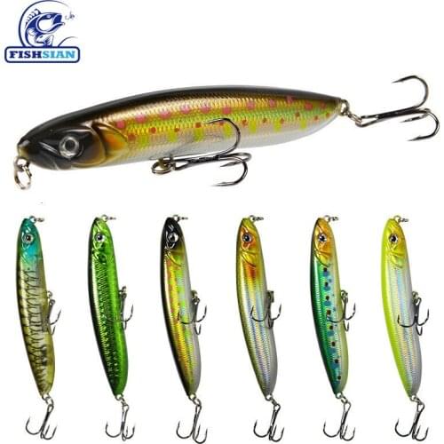 FISHSIAN Pencil Lure Fishing Lures Weights 18g Pencil Popper Long Throw Fish Lure Tackle Articulos De Pesca Isca Artificial