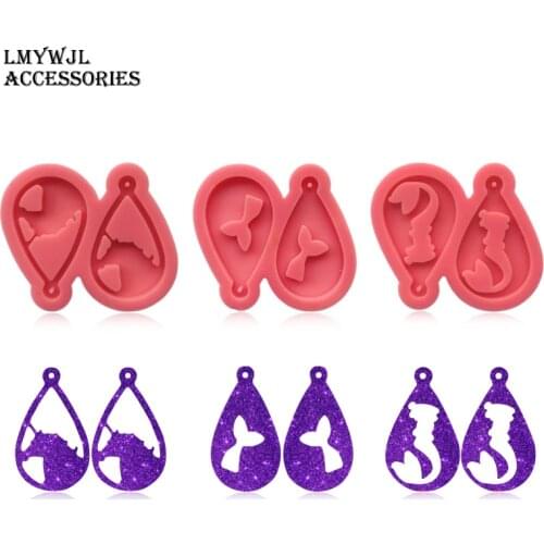 Fish Tail/unicorn/mermaid Earring Pendant Resin Silicone Mold DIY Epoxy Resin Casting Jewelry Mold Handicraft Accessories