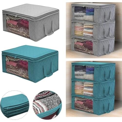 Non Woven Fabric Storage Bag Quilt Storage Box Foldable Dirty Clothes Collecting Case Household Storage Bag Sewn Neatly Packed