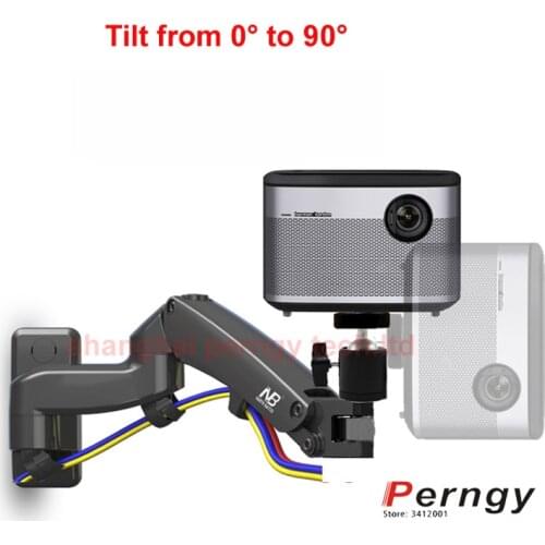 DL-F15PR universal projector wall mount gas spring Full Motion 2-7kg mini projector mount small projector holder with 6mm screw