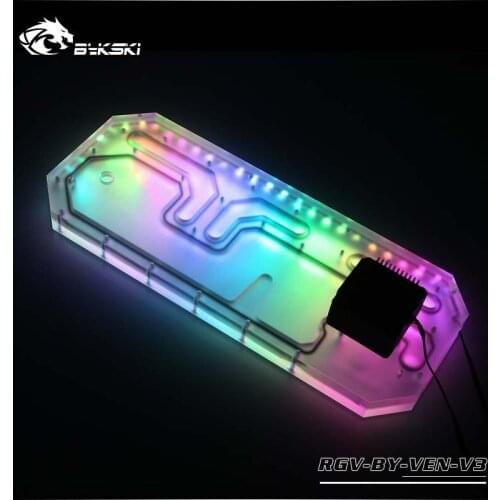 Bykski PC water cooling waterway plate channel integrated board for Veneno Case,RBW(5V)/RGB(12V) RGV-BY-VEN