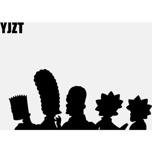 YJZT 15.9CM*6.8CM Fun Vinyl Decal Family Car Sticker Black/Silver C3-2122