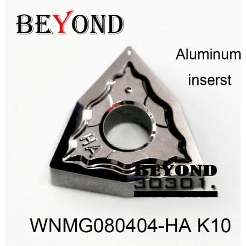 BEYOND Factory Outlets 10pcs WNMG 080404 WNMG080404-HA K10 for Aluminum Alloy and Copper Processing Carbide Inserts Lathe Tools