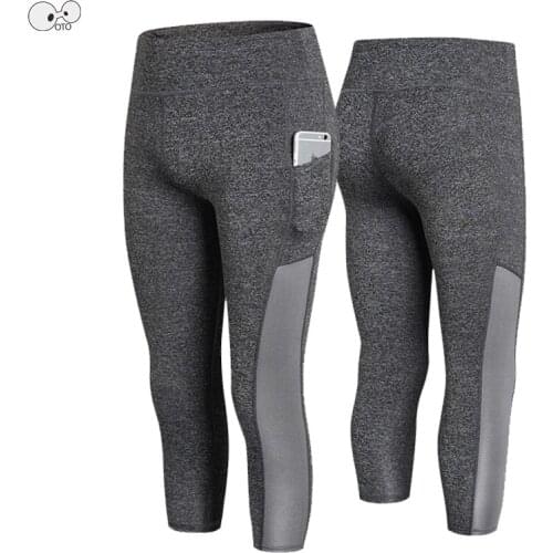 2018 New Design Women Leggings High Waist Elastic Fitness Capri Pants Ladies Sport Calf-length Yoga Pants 3/4 Running Trousers