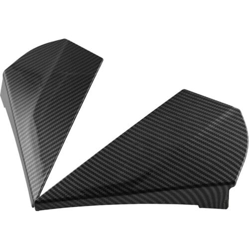 1Pair Carbon Fiber Style Rear Window Side Spoiler Wing Strip Protection Trim for Toyota C-HR CHR 2016-2019