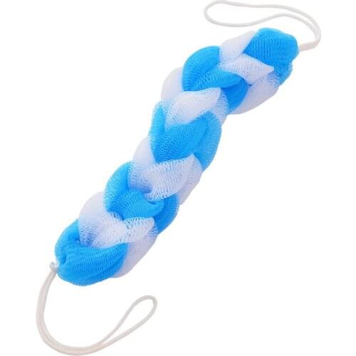 1pcs Cleaning The Back Twist Bath Sponge Bath Towel Rub Brush Pull Back Strip Rub Back Belt Bathroom Tools