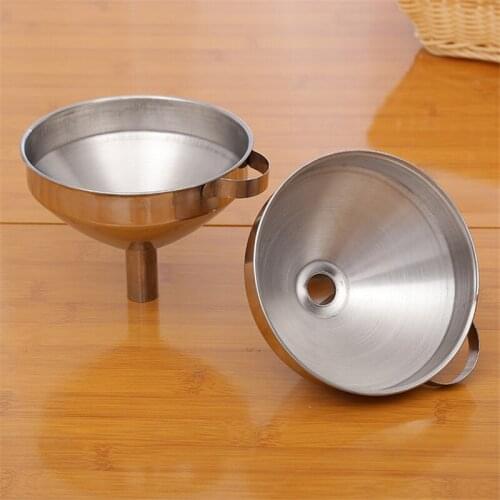 1Pcs Stainless Steel Funnels with Handle Kitchen Canning Brewing Spice and Flask Funnel Kitchen Gadgets For Filling Narrow Jars
